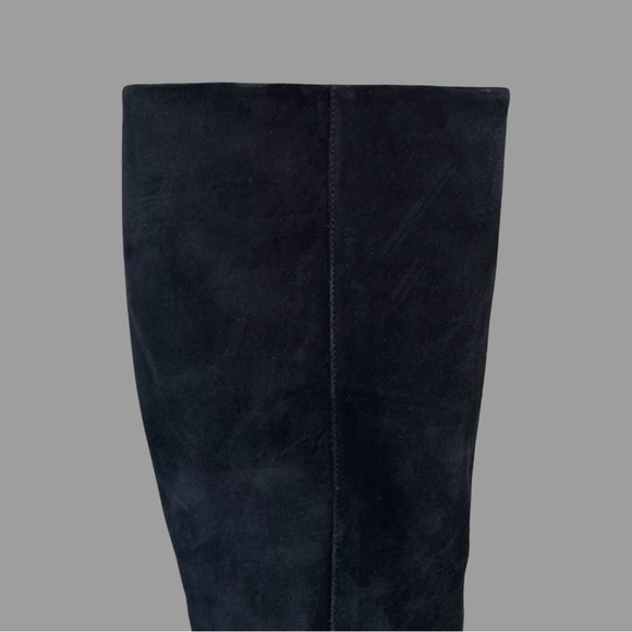 SEZANE Black Suede Leather Adele Boots Classic Heeled Knee High Boots FR 39 US 8 - Picture 11 of 17